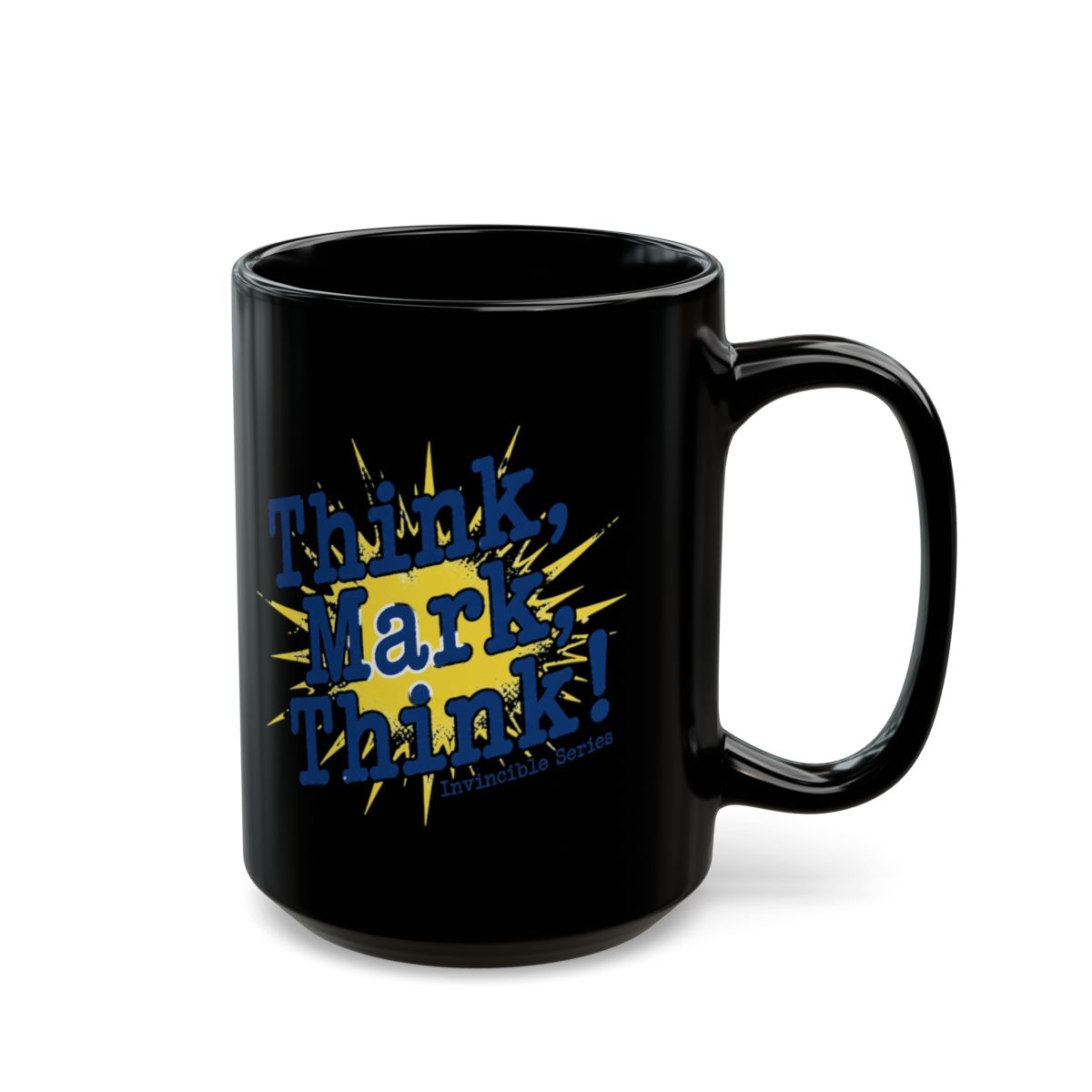 Invincible "Think, Mark, Think!" Black Mug - alternate angle 5, merchandise
