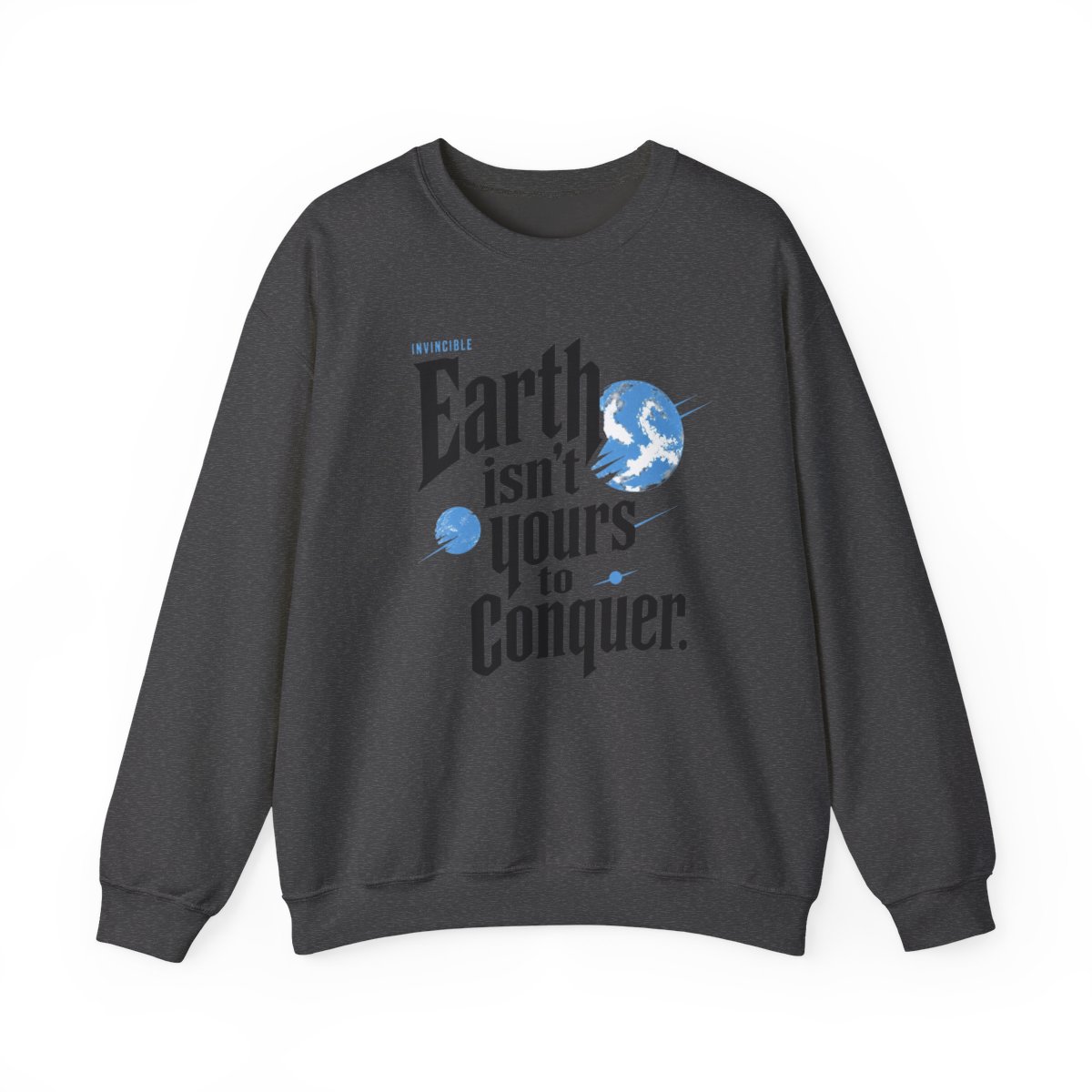 Invincible "Earth isn’t yours to conquer." Crewneck - alternate angle 3, merchandise