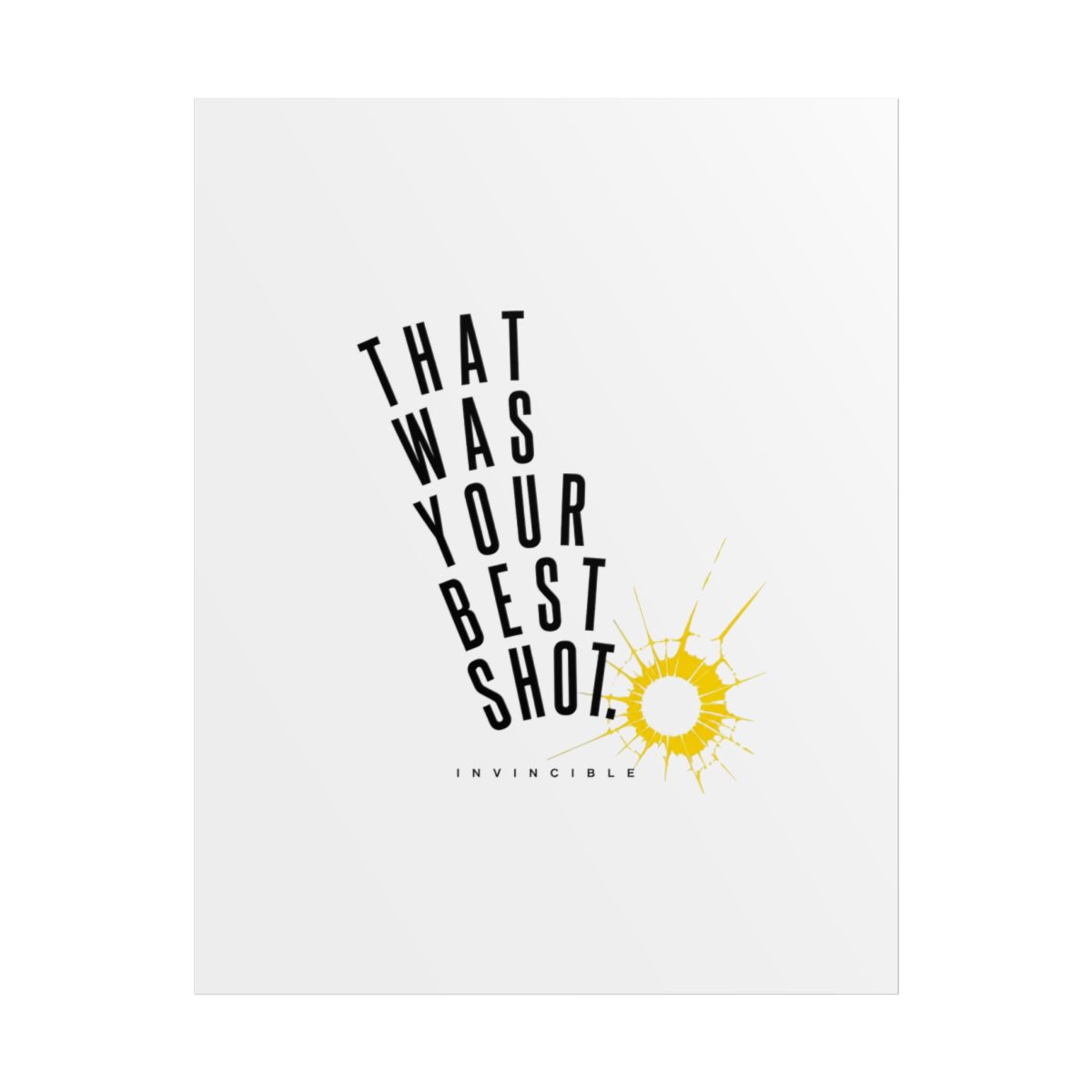 Invincible "That was your best shot." Poster - alternate angle 1, merchandise
