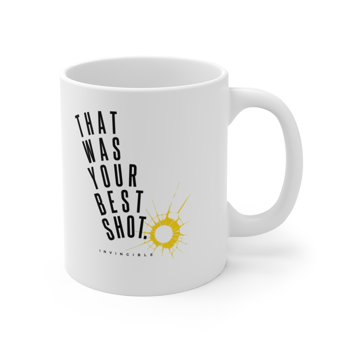 Invincible "That was your best shot." White Mug
