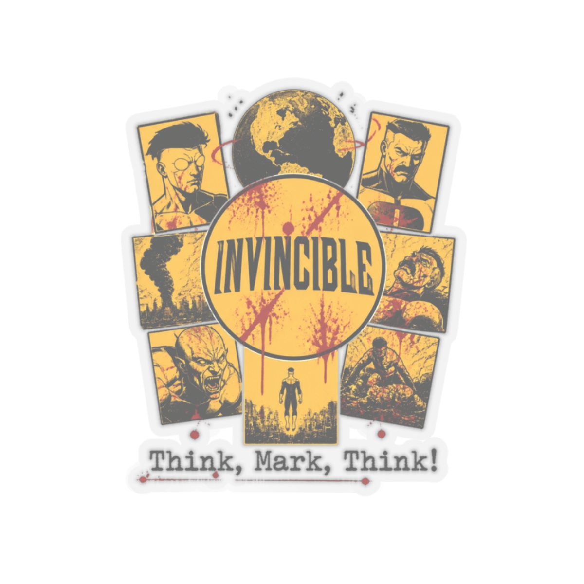 Invincible "Title Card" Sticker - alternate angle 4, merchandise