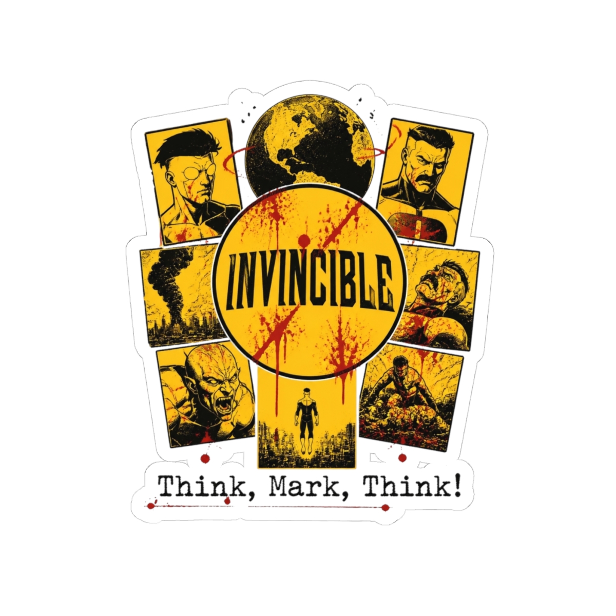Invincible "Title Card" Sticker - Official Stickers merchandise