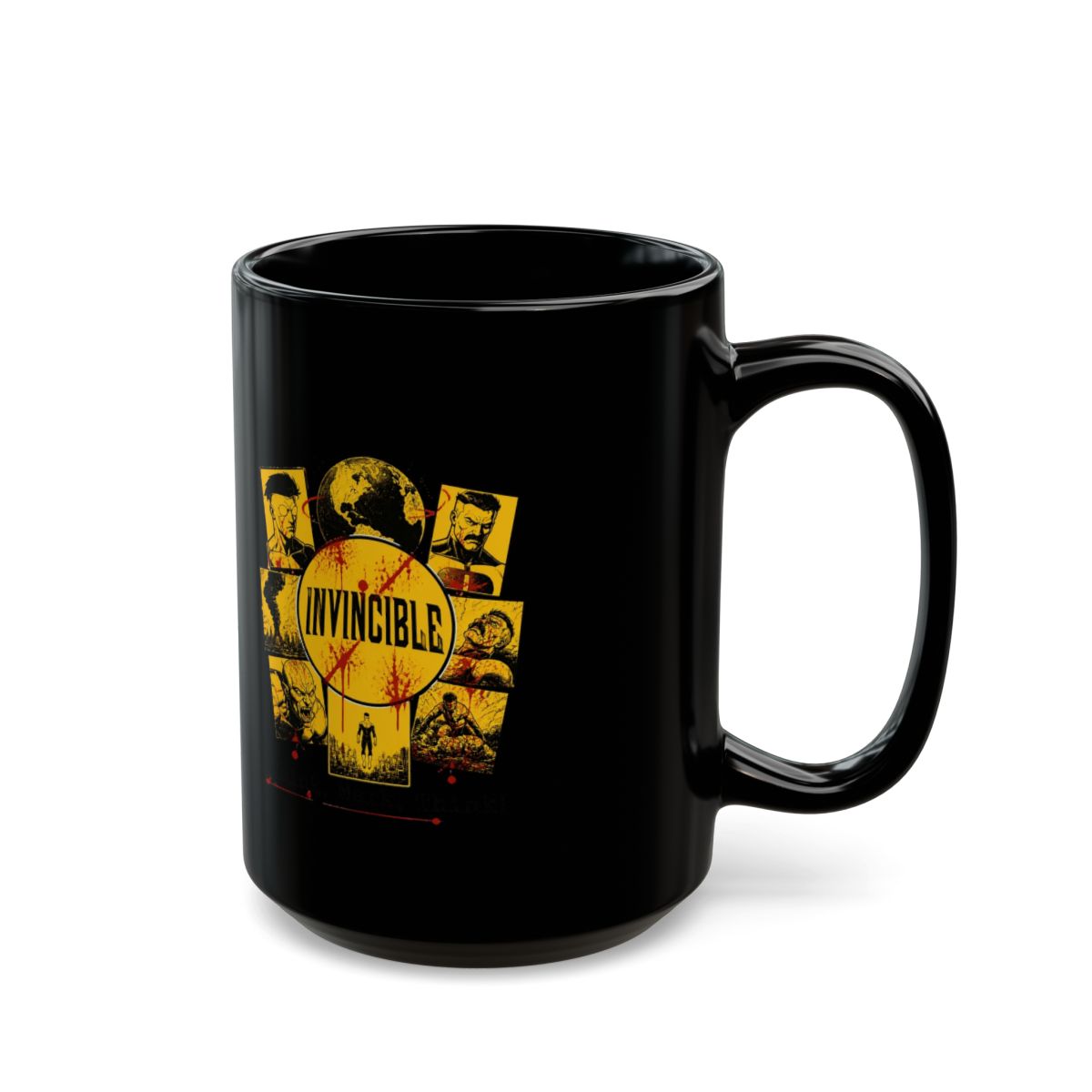 Invincible "Title Card" Black Mug - alternate angle 5, merchandise
