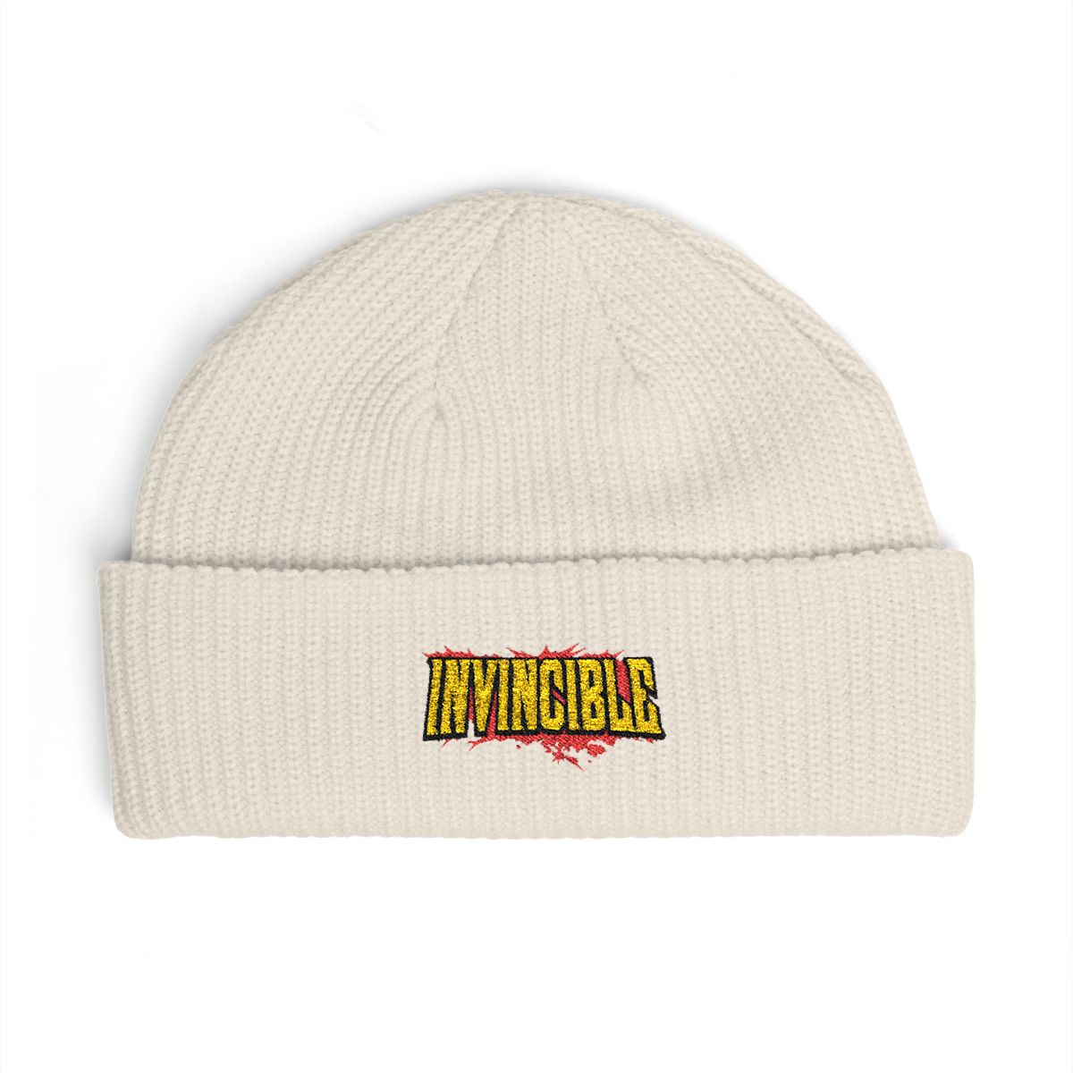 Invincible Bloody Logo Recycled Cuffed Beanie - alternate angle 2, merchandise