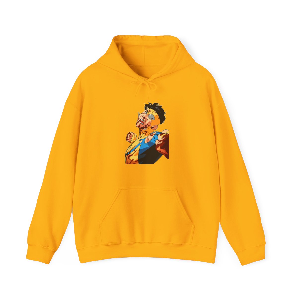 Invincible Hoodie Mark Grayson Battle Damage Jumper - alternate angle 2, merchandise